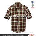 New Men's fashion long sleeve check/plaid flannel shirt with button-down collar